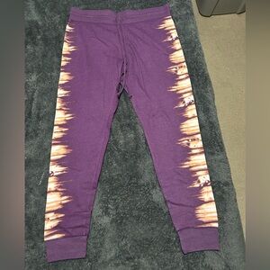 Mossimo Supply Co. Purple and Tan Leggings size L NWOT